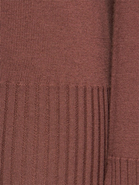 Long sleeve wool knit top w/cutouts