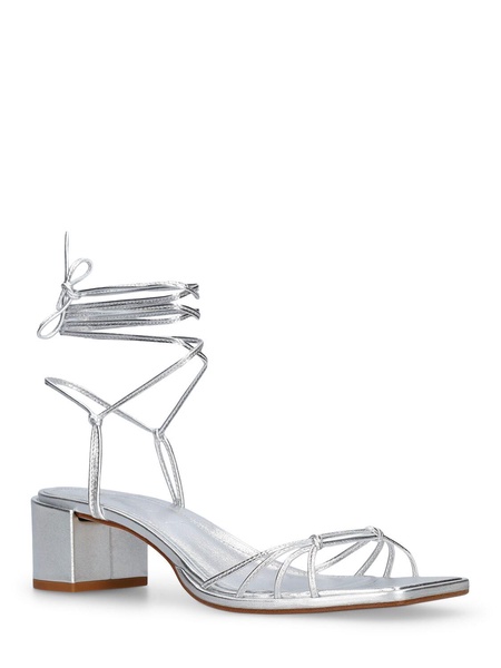 55mm Serafina metallic leather sandals