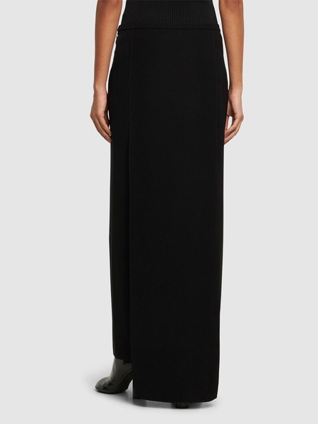 Heritage tech crepe maxi skirt