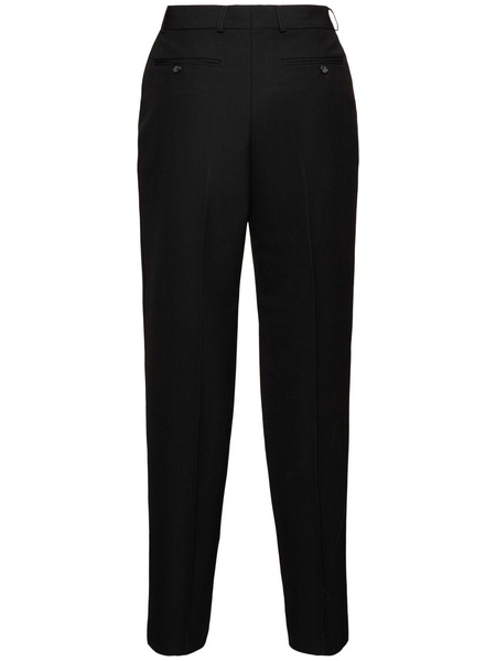 Low-waist tailored wool blend pants