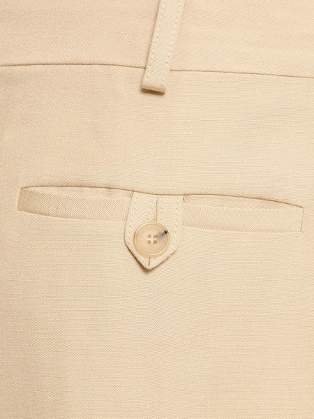 Iconic pleated satin cropped pants