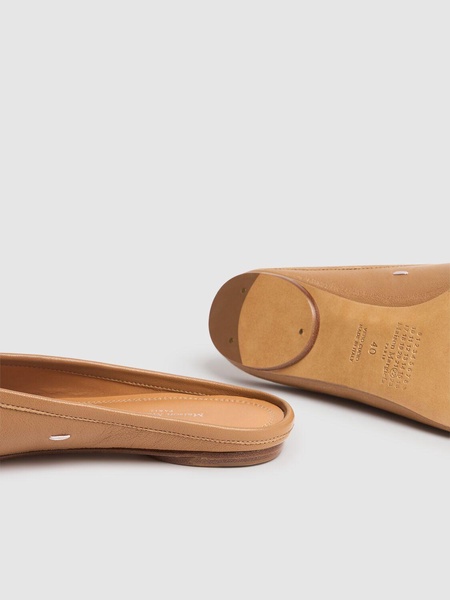 10mm Tabi leather ballerina mules