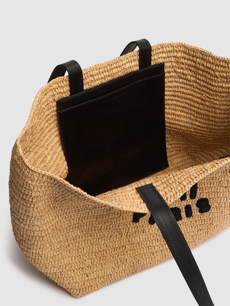 Ami Paris raffia tote bag