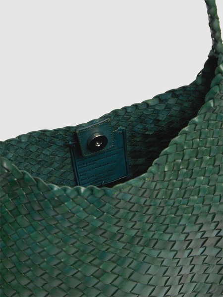 Santa Rosa handwoven tapered leather bag