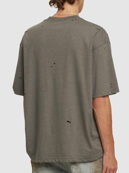Exford button logo distressed t-shirt