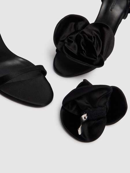 105mm Flower satin sandals
