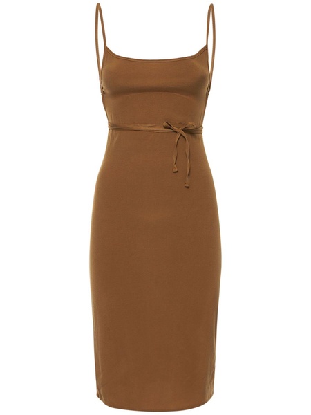 The Km stretch cupro blend midi dress