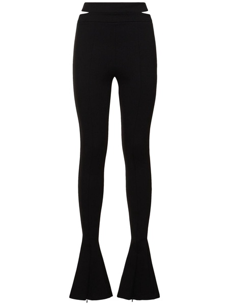 Stretch viscose cut-out pants
