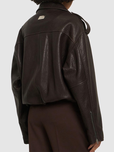 Lisio leather biker jacket