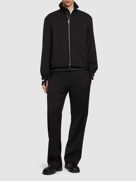 Zip-up wool bomber jacket