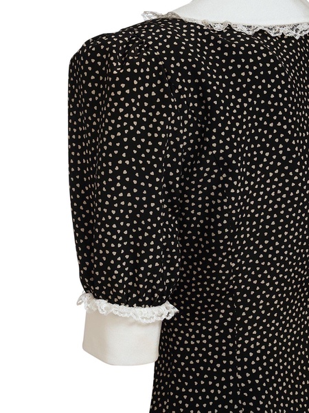 Printed silk mini dress