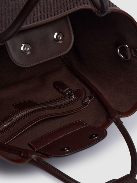 S Summer Marin raffia effect tote bag