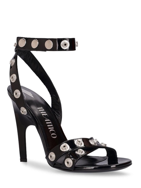 105mm Cosmo faux patent leather sandals