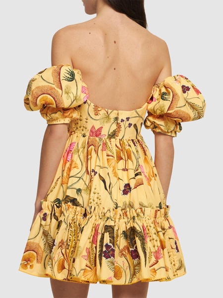 Alaria Habitat printed cotton mini dress