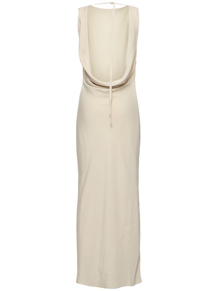 Draped cowl midi dress
