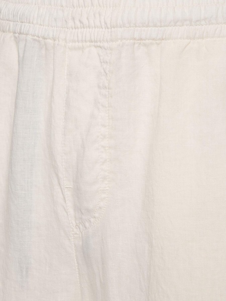Garment-dyed lightweight linen pants