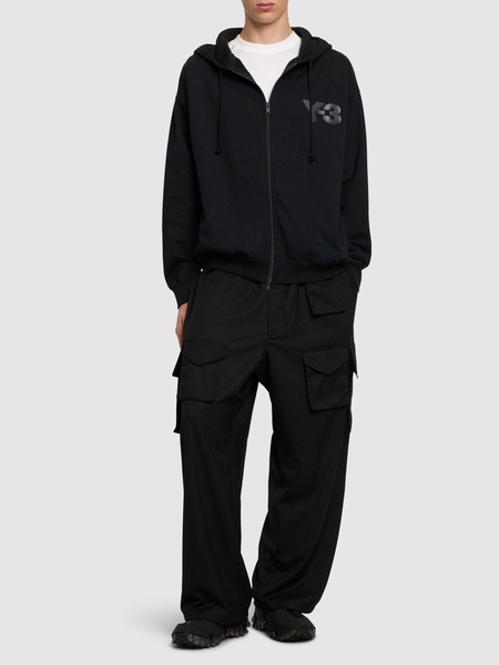 Refined wool blend cargo pants