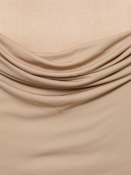 Draped jersey midi dress