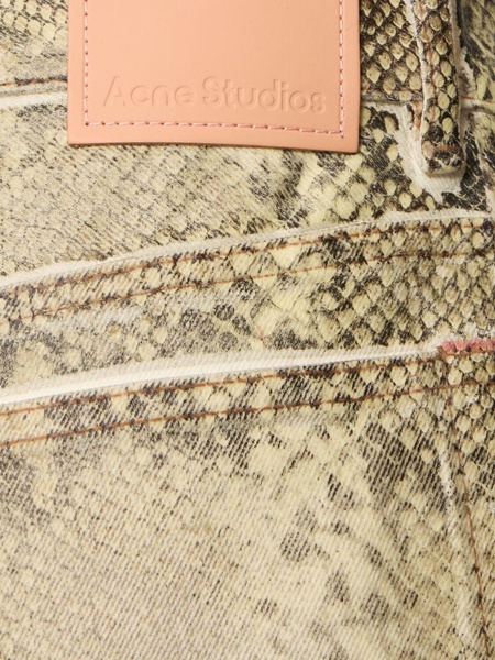 Pentyone printed denim straight jeans