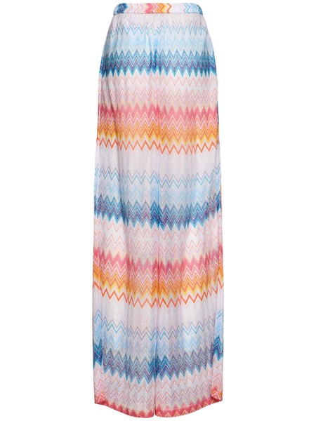 Chevron wide pants