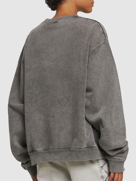 Cotton jersey logo crewneck sweatshirt