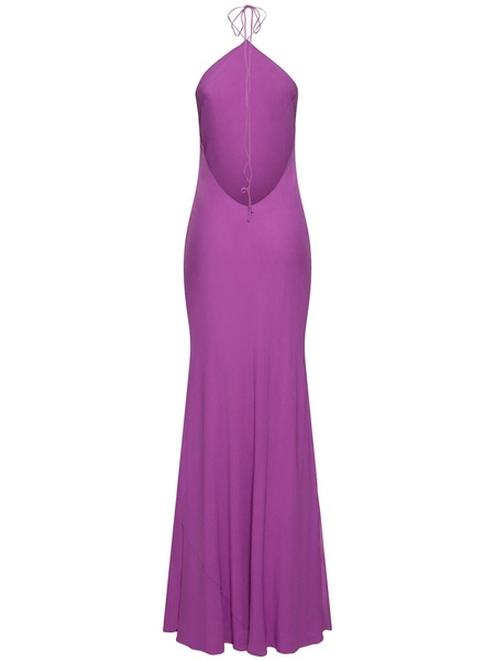Rebecca silk georgette maxi slip dress