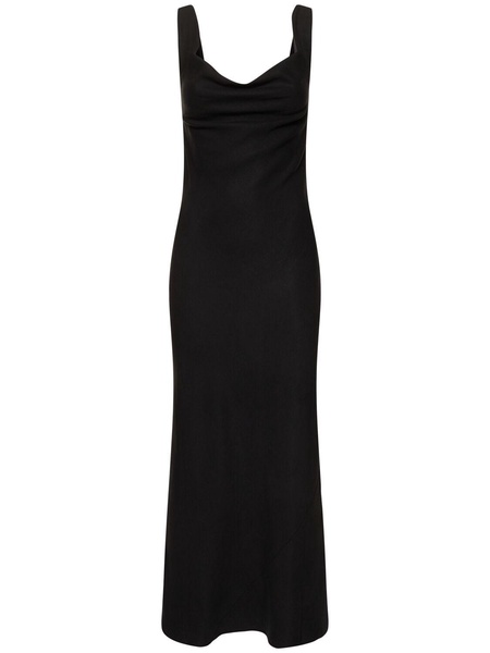 Double drape long dress