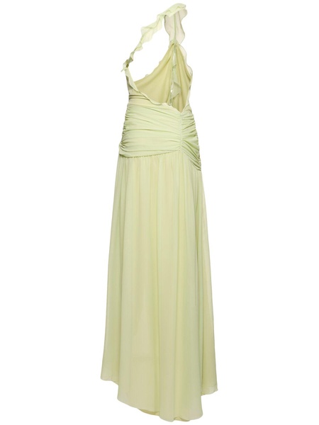 Silk organza dress w/ruffles