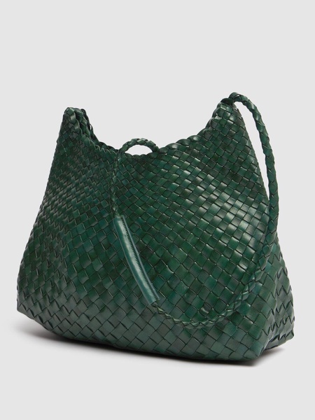 Santa Rosa handwoven tapered leather bag
