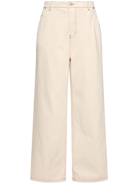 Wide cotton fit jeans