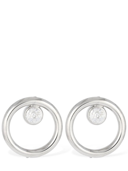 Hoop crystal earrings