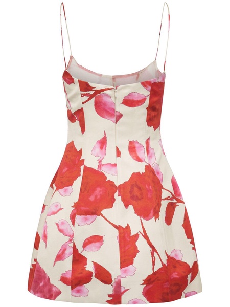 Printed satin mini dress