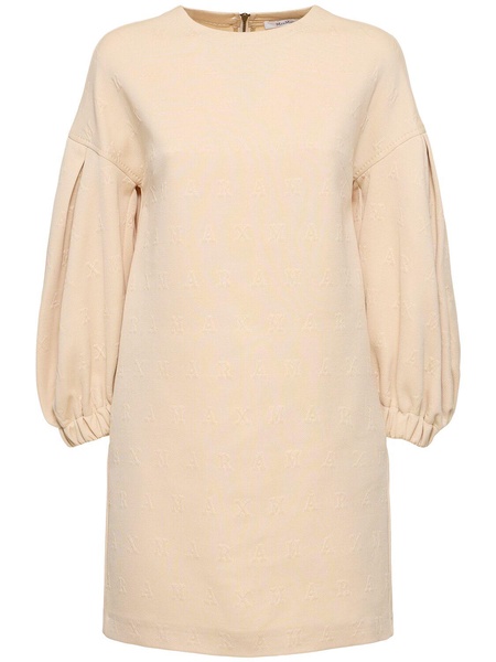 Cotton jersey mini dress w/ drawstring