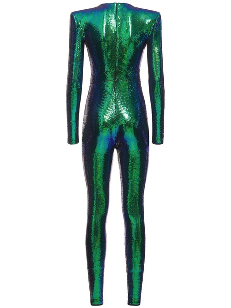Sequined long sleeve jumpsuit