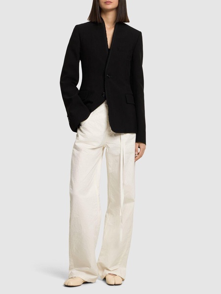 Sady fitted collarless viscose blazer