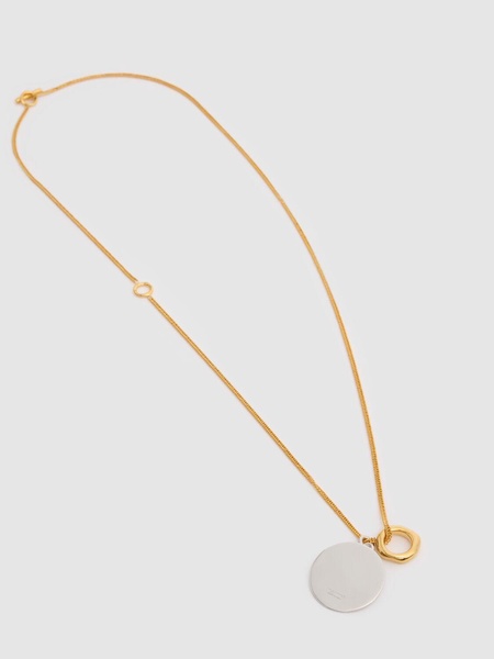 Gold plated necklace w/ double charm