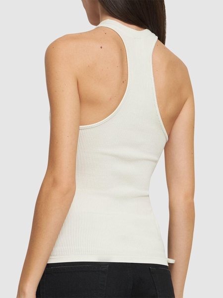 Ribbed jersey tank top