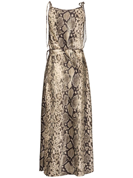 Dayla python print jersey long dress