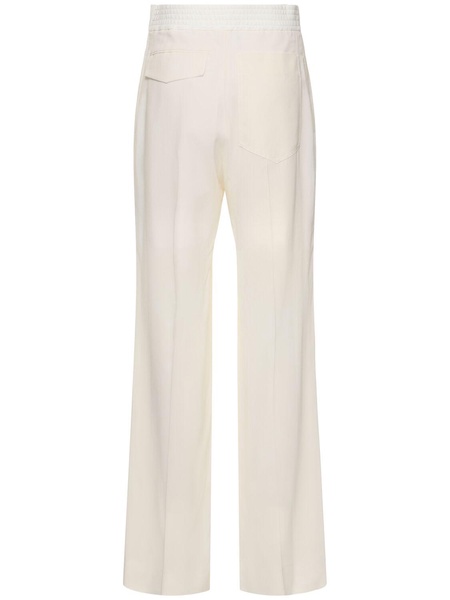Straight viscose blend pants
