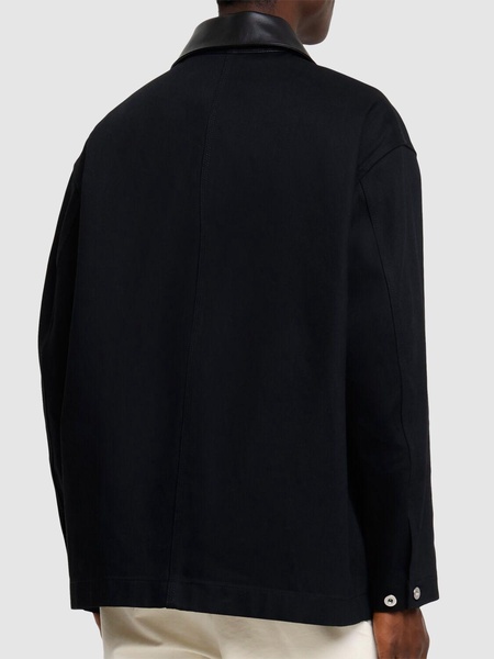 Boxy fit cotton denim jacket