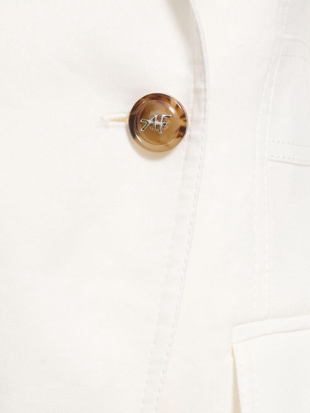 Linen blend double breast blazer