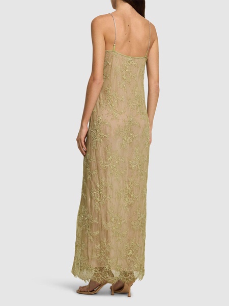 Rebrodé lace slip dress