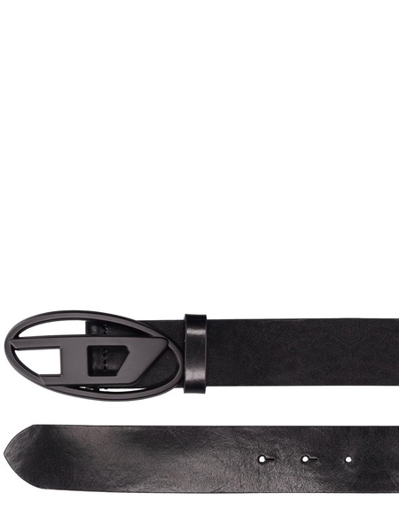 3.9cm Oval-D leather belt