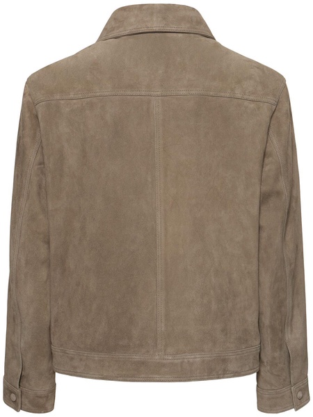 Leather zip jacket