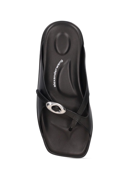 20mm Dome leather flatform sandals