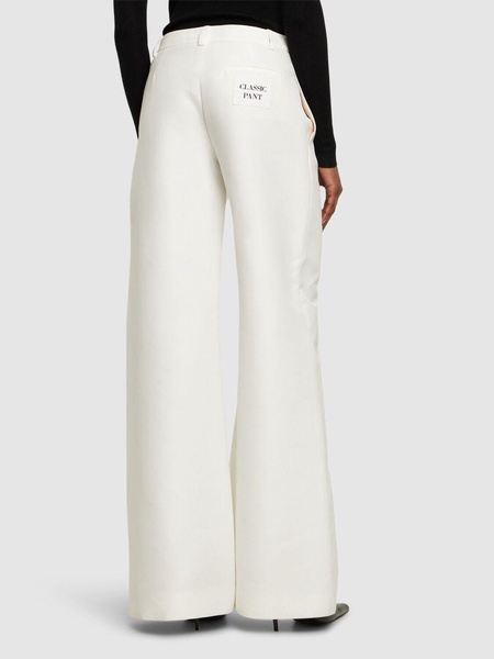 Cotton duchesse wide pants