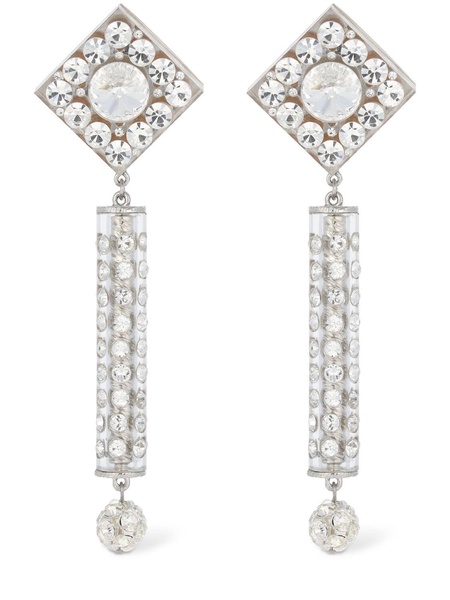 Crystal earrings w/ pendant