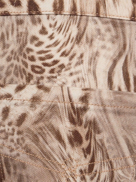 Leopard print mid rise boyfriend jeans