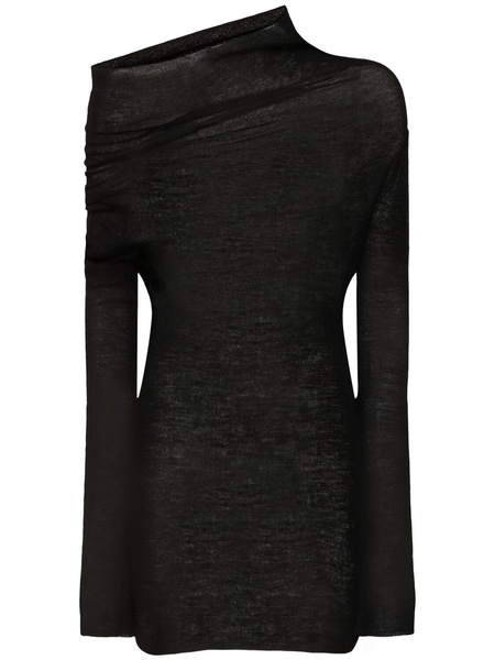 Tizziana drop shoulder knit wool top