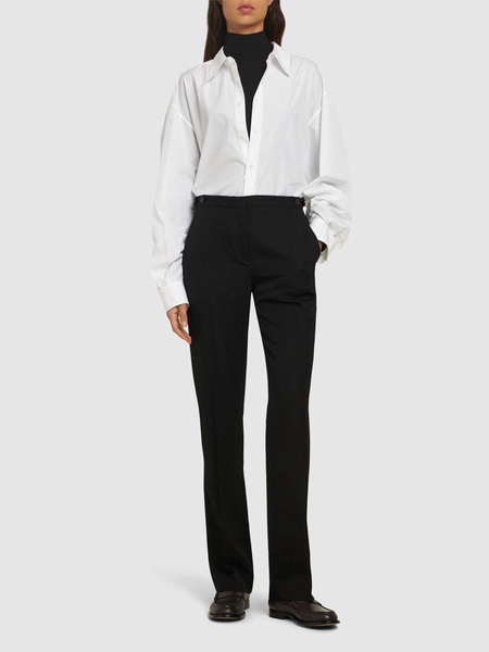 Jesse wool & silk straight pants
